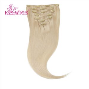 ผมต่อแบบคลิปหนีบ KSWIGS ผมแท้ Remy & Virgin Cuticle 7 ชิ้น 16 คลิป น้ำหนัก 100 กรัม ความยาว 12-40 นิ้ว แบบตรง สีไฮไลท์แบบ Balayage - Product Image 1