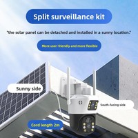 Cámara de Seguridad Exterior Inalámbrica de 6MP con Energía Solar, 4G, Doble Lente, Bajo Consumo, con Acceso Remoto Móvil e Intercomunicador de Voz Bidireccional