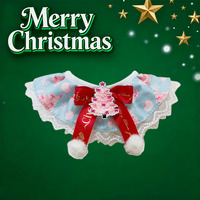 Zoyi Pet Nouvelle Bandana de Noël en Dentelle Réglable pour Animaux de Compagnie, Accessoire Festif pour Collier de Chat et Chien de Petite et Moyenne Taille, Décoration de Fêtes