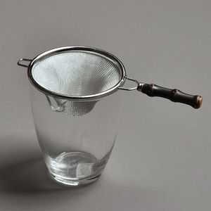 Passoire à thé en acier inoxydable avec manche en bambou violet, filtre à thé, dispositif de préparation du thé, service à thé chinois Kung Fu, cérémonie du thé - Product Image 2
