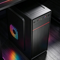 Boîtier d'ordinateur ATX Mid Tower prêt à l'emploi, 7 emplacements d'extension, ports USB 3.0, 2 ventilateurs, support GPU 305 mm, support lecteur 5,25 pouces