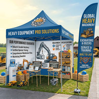 Tente événementielle commerciale robuste 10x10 sur mesure, auvent pliable pour salons professionnels et publicité en extérieur