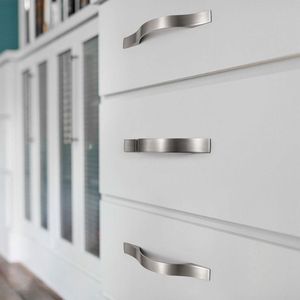 <span class=keywords><strong>Poignée</strong></span> de tiroir d'armoire en nickel brossé chromé brillant moderne <span class=keywords><strong>Poignée</strong></span> solide en aluminium - Product Image 5