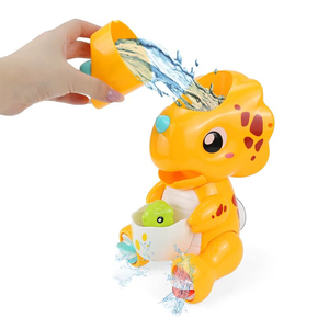 Jouets de <span class=keywords><strong>bain</strong></span> dinosaures à eau pour enfants, jeux de douche pour bébés de 12 <span class=keywords><strong>mois</strong></span> avec doubles ventouses à suspendre au mur - Product Image 1