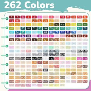 Marcadores de Arte de Doble Punta, 60, 80, 120, 168, 262 Colores, Marcadores de Alcohol para Dibujo, Juego de Rotuladores Permanentes de Doble Punta - Product Image 4