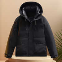 Doudoune Homme Couleur Unie Grande Taille Hiver Chaude Imperméable Respirante Loisirs Vente en Gros Usine