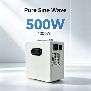 Station d'alimentation portable 500W à onde sinusoïdale pure, batterie lithium 1000Wh, générateur solaire d'urgence pour la maison, le camping et l'extérieur - Product Image 1