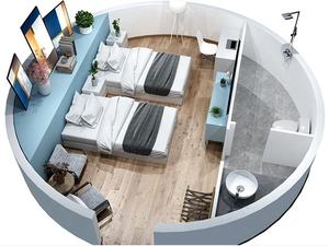 Panel Sándwich de Última Generación de 165 mm de Espesor, Material de Instalación Rápida en 2 Horas, Popular Casa Domo de FRP - Product Image 3