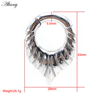 Alisouy 1PC Poids d'oreille en acier inoxydable, forme cône articulé, dilatateur, plug, gauge, boucles d'oreilles, bijoux de piercing corporel, mariage