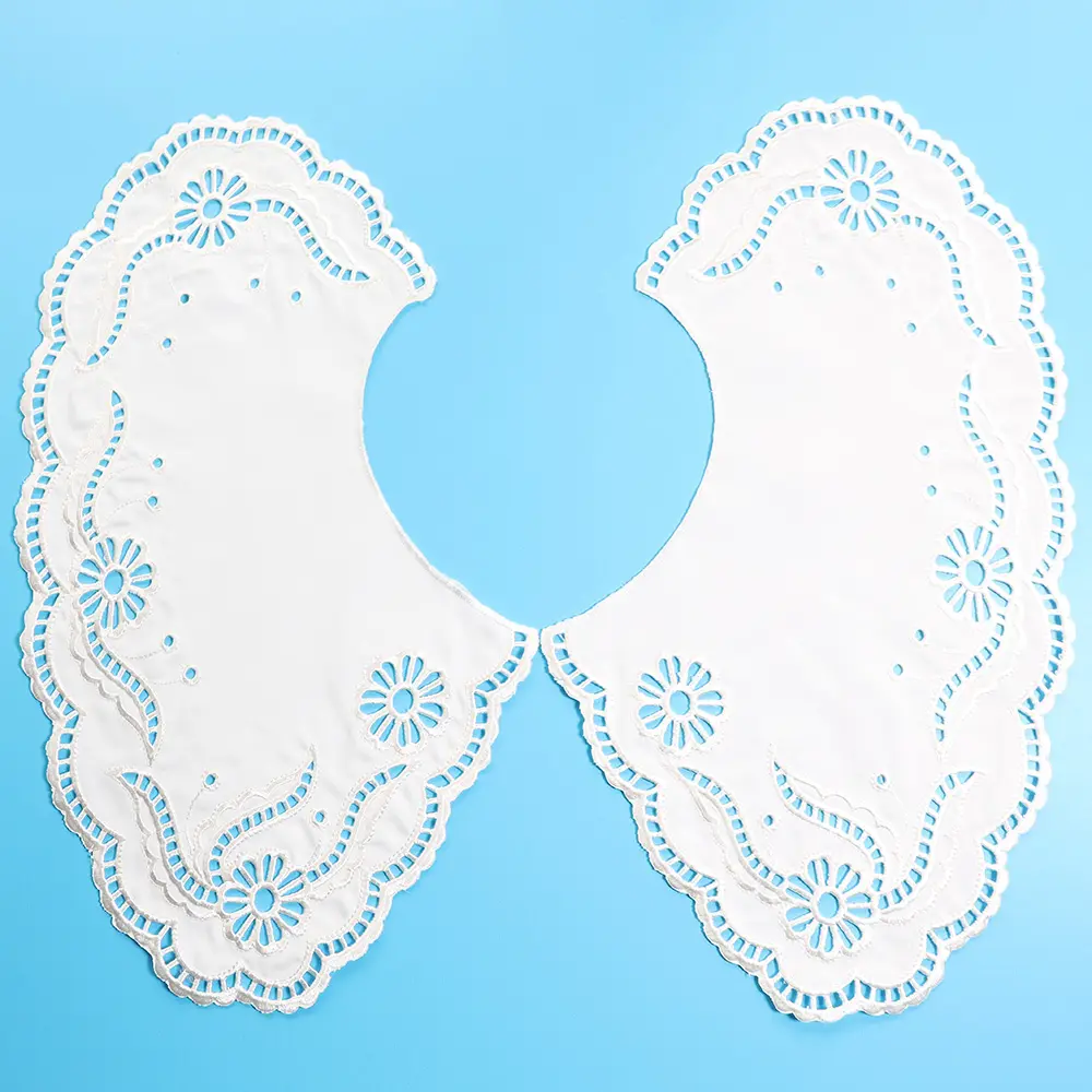 Mode Applique grande taille vêtement col en coton dentelle motif col applique broderie col en dentelle applique pour robe