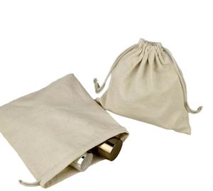 Pochette à cordon personnalisée High King, sac à cordon en toile naturelle pour emballage cadeau et rangement, sac de courses en gros - Product Image 1