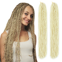 Extensions de cheveux synthétiques souples pour femmes noires, micro-tresses pré-tressées de 26 pouces, petites, fines et bouclées, pour crochet DIY