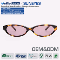 SUNEYES OEM&ODM Y2K Lunettes de soleil classiques de haute qualité, légères, ovales, petites montures, unisexes