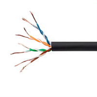 Kabel Patch Cord Cat6 Cat6A SFTP 4-Konduktor Tembaga Terlilit untuk Jaringan LAN Ethernet Indoor/Outdoor 10M-50M