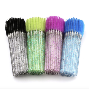 Disposable Synthetic Hair Eyelash Brushes Plastic Handle for Lash Extension Use - Product Image 1