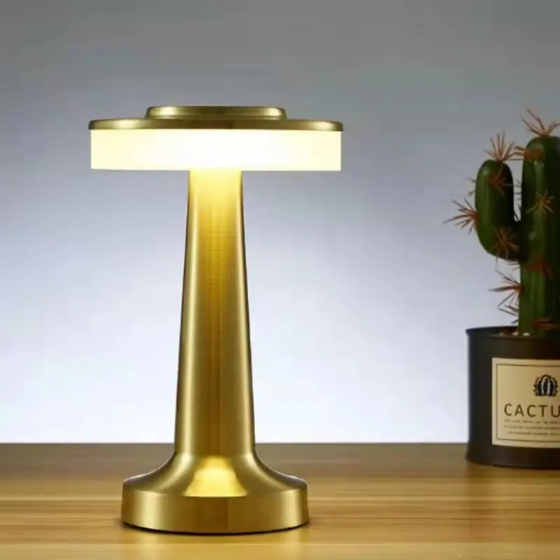مصنع الجملة الأمريكية مطعم فندق ديكور المنزل المحمولة USB الشحن عكس الضوء اللاسلكية بقيادة مصباح طاولة ضوء الليل