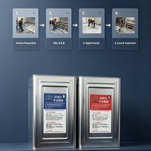 Revestimiento Impermeable de <span class=keywords><strong>Poliurea</strong></span> de 2 Componentes de Alta Elasticidad para Aplicación Manual OEM |   Sellador Líquido para Grietas en Techos Planos de Hormigón (MOQ Bajo) - Product Image 2