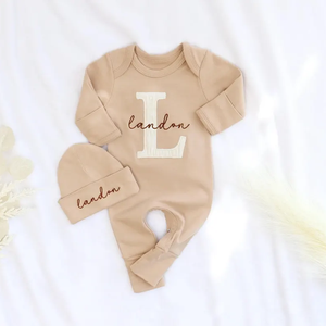 Pagliaccetto personalizzato bambino con piega sul Footie personalizzato bambino che torna a casa tuta in morbido cotone - Product Image 4