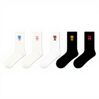 Chaussettes de sport antidérapantes jetables en coton respirant, absorbant la transpiration, avec motif dessin animé, personnalisables par sublimation avec votre propre logo, collection Printemps