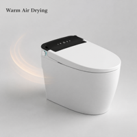 WC intelligent en céramique chauffant avec bidet électrique, WC intelligent automatique à télécommande, drainage en S, fixation au sol, lavage féminin