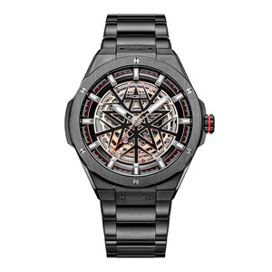Montre automatique élégante pour homme de 43 mm, personnalisée en usine, en acier inoxydable, avec mouvement mécanique Miyota 8N24 à cœur ouvert - Product Image 1