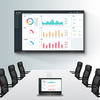 Pizarra Interactiva 4K Ultra HD de 55 Pulgadas, PC Todo en Uno, Tableta para Conferencias, Táctil de 20 Puntos, Intel Core I3/i5/i7 (4ª-13ª Generación)
