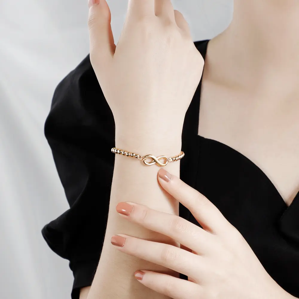 Модный ювелирный браслет и браслет на заказ с бусинами 8-характерный парный браслет модный простой стиль Бриллиантовая застежка оплетка