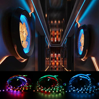 Bandes lumineuses LED intelligentes 24V 5050 WS2811 DC5V/12V 12mm Pixels LED Ruban LED RGB 1903 Bandes lumineuses pour sol RGBIC