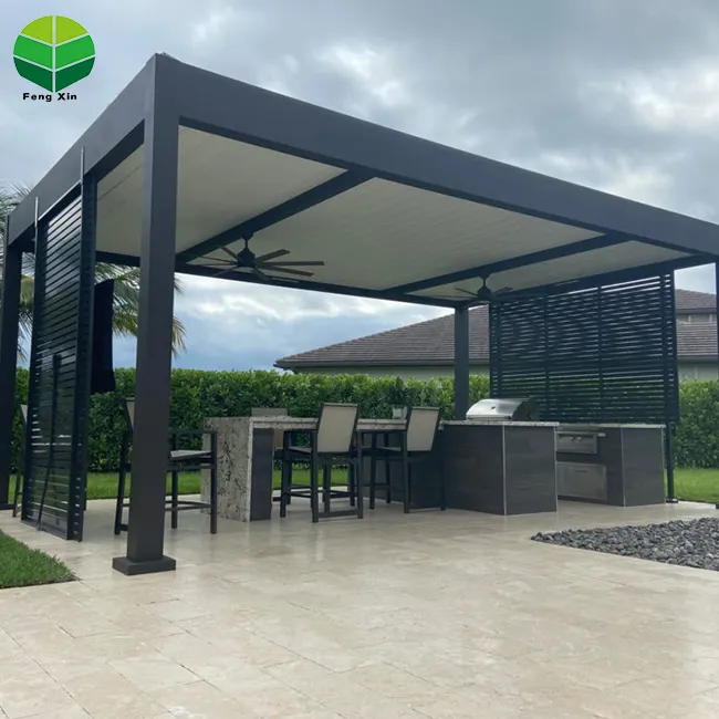 Customized Luxury Waterproof Sunshade Aluminum Pergola 3*3 3*4 3*6 Garden Bioclimatic Pergolas