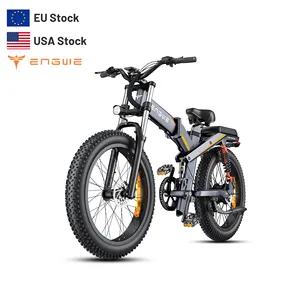 EU Warehouse ENGWE X24 1000W Electric Dirt Bike Fat Tire 20 inch Mountain Bike 48V 29.2Ah Full Suspensipn Ebike