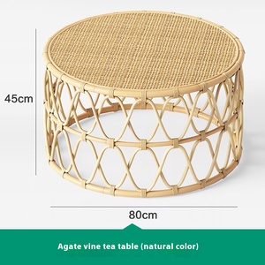 مجموعة قهوة الروطان البوهيمية التقليدية ونمط جنوب شرق آسيا هوميستيا لغرفة المعيشة - Product Image 6