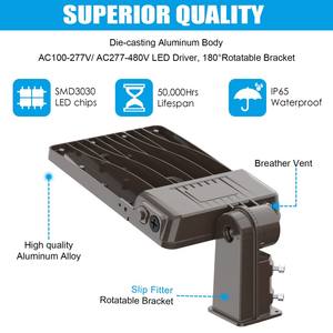 Lámpara LED para Exteriores, para Estacionamientos, Jardines y Carreteras, 150-360W, Tipo Caja, Disponible en EE. UU. y Canadá - Product Image 4