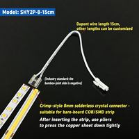 LED strip verlengkabel connector draadloos soldeerloos 5mm 8mm 10mm kale PCB COB kastverlichting plug-in clip connector op maat CE