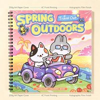 Carnet de croquis anti-stress à motifs animaux mignons pour adolescents et adultes, 21x21cm, 32 feuilles, reliure spirale