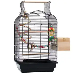 Cage à oiseaux en métal de grande taille, Cage pour animaux de compagnie, maison, perroquet, Cages pour animaux de compagnie, porte-oiseau, élevage d'oiseaux, pliable