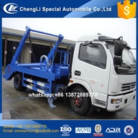 Prix le plus bas petit camion de chargeur de poubelle de saut hydraulique cubique de Dongfeng 6 à vendre