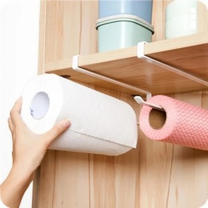1pc <b>Metal</b> <b>Roller</b> Paper Holder Traceless Punch Free Kitchen Paper Holder Oil-free Dishcloth Holder Towel Holder Rack For Kitchen - Product Image 1
