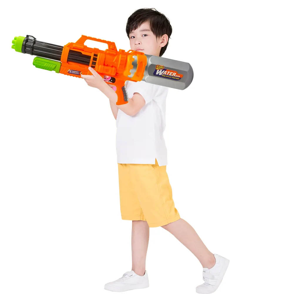 2023 Popular Promotional Big Large Squirt Summer Beach Toys Fill Air Pressure Colorful Blaster Long Distance Water Gun