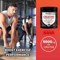 BioFlex OEM Private Label 5000mg Sans Sucre Pré-Entraînement Énergisant 5g Créatine Monohydrate Gummies pour Hommes
