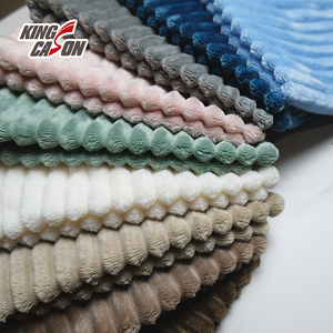 Kingcason nhà sản xuất bán buôn thoải mái đồng bằng sọc flannel đan vải lông cừu cho đồ ngủ ngủ áo ngủ - Product Image 3