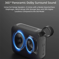 Enceinte portable étanche en plastique JB Loud pour extérieur avec subwoofer, commande vocale, lumière LED clignotante, TF, FM, idéale pour les fêtes
