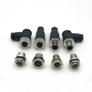 6 pin ip68 plug M8 mini /right angle - 5 pin female connector cable