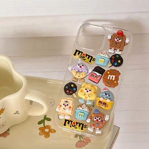 Ốp điện thoại dễ thương phong cách Hàn Quốc, họa tiết bánh quy kem socola đậu, phù hợp với iPhone 17, 15 Pro Max, 16 Plus, 13, 14 - Product Image 6