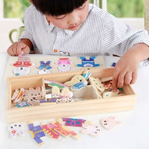 Rompecabezas de Madera Montessori para Niños Pequeños, Diseño de Conejos Disfrazados, Novedad de Fabricante Mayorista - Product Image 2