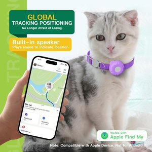 Collier en nylon violet pour chat avec suivi en temps réel par Bluetooth, compatible avec l'application Apple Find My (iOS uniquement) - Product Image 2