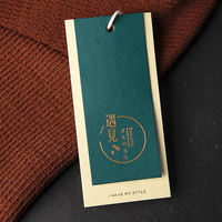 Étiquette volante en papier gaufré doré avec logo personnalisé de luxe étiquette volante imperméable pour vêtements en cuir de Jean étiquette volante autocollant pour chaussettes