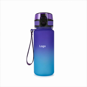 Bouteille d'eau sportive dégradée en Tritan de 500 ml, personnalisable avec logo, gobelet portable en plastique pour hommes et étudiants - Product Image 6