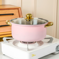 Lot de 10 ustensiles de cuisine en acier inoxydable pour cuisson à induction, casseroles roses, batterie de cuisine pour hôtels