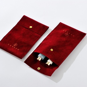 High Custom Velvet Jewelry Pouches Cosmetic <b>Makeup</b> Brushes Roll <b>Bag</b> Gift Packaging <b>Bag</b> Velvet Button <b>Bag</b> Velvet Pouch - Product Image 1