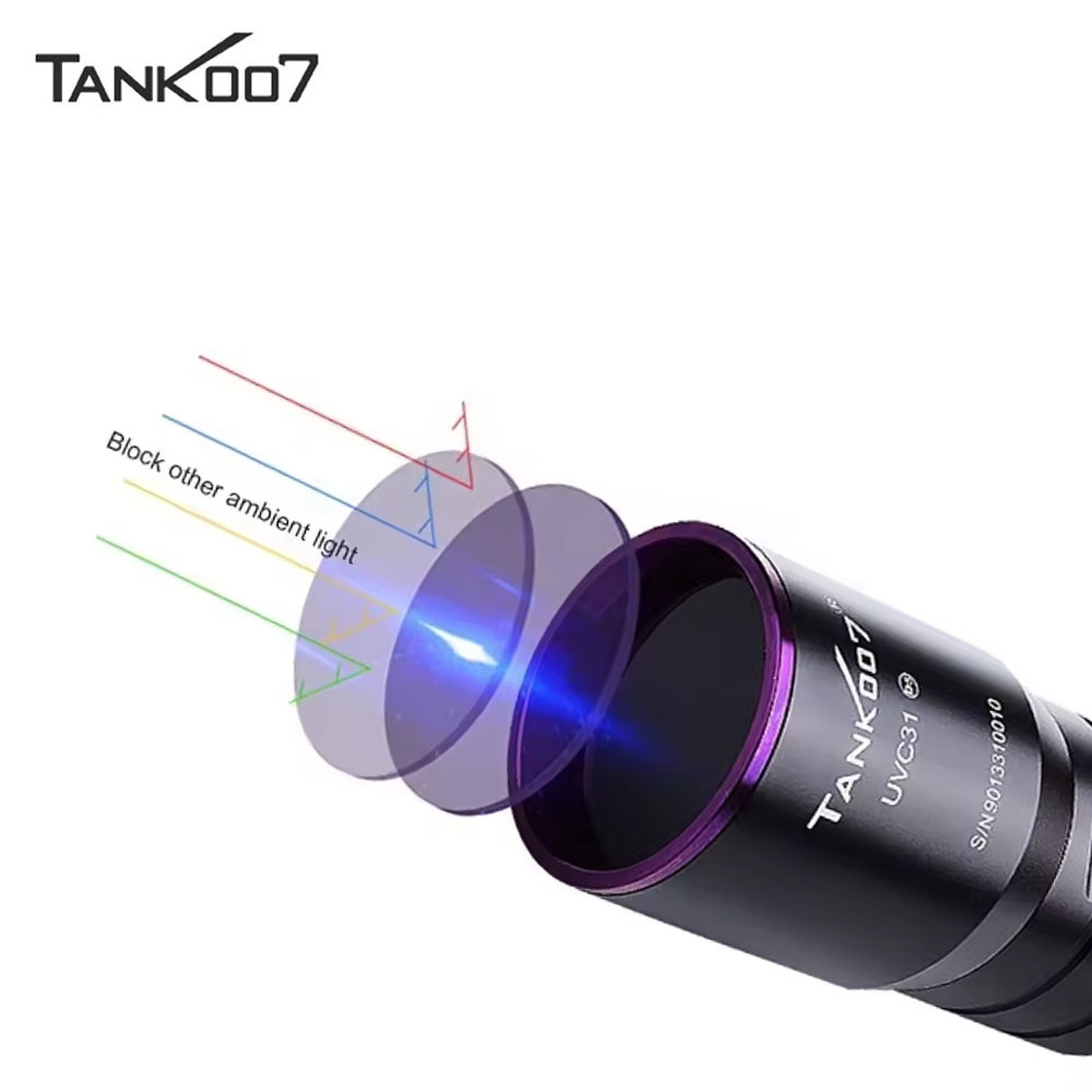TANK007 UVC31 Professional Industrial UV Flash Light 365nm Blacklight NDT Detection IP67 Waterproof Rechargeable LED Torch Light